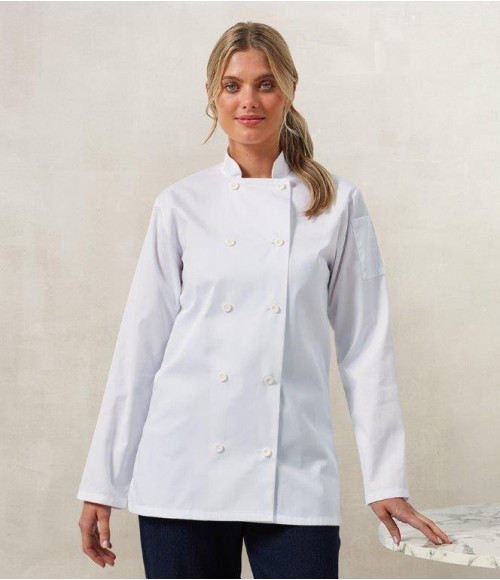 PR671 Premier Ladies Long Sleeve Chef's Jacket
