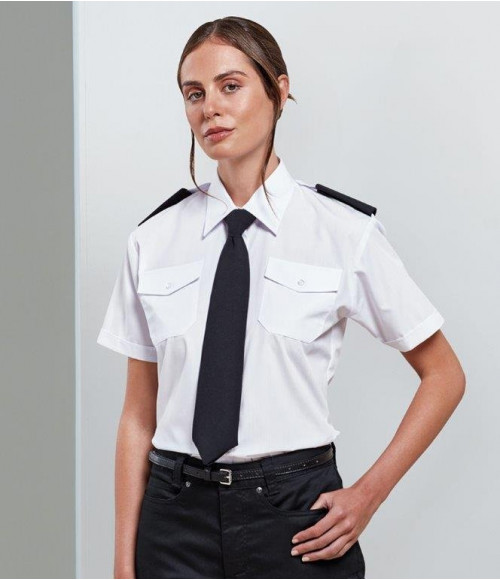 PR312 Premier Ladies Short Sleeve Pilot Shirt