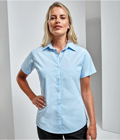 PR309 Premier Ladies Supreme Short Sleeve Poplin Shirt