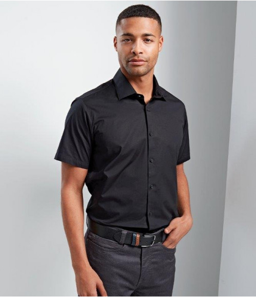 PR246 Premier Short Sleeve Stretch Fit Poplin Shirt