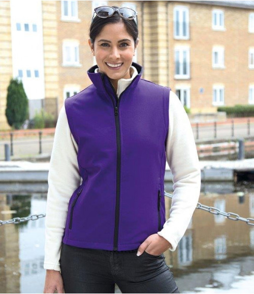 RS232F Result Core Ladies Printable Soft Shell Bodywarmer