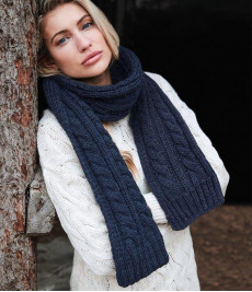 BB499 Beechfield Cable Knit Melange Scarf