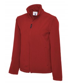 Classic Full Zip Soft Shell Jacket-Red
