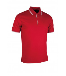 Glenmuir Ethan Tipped Piqué Polo Shirt-Red