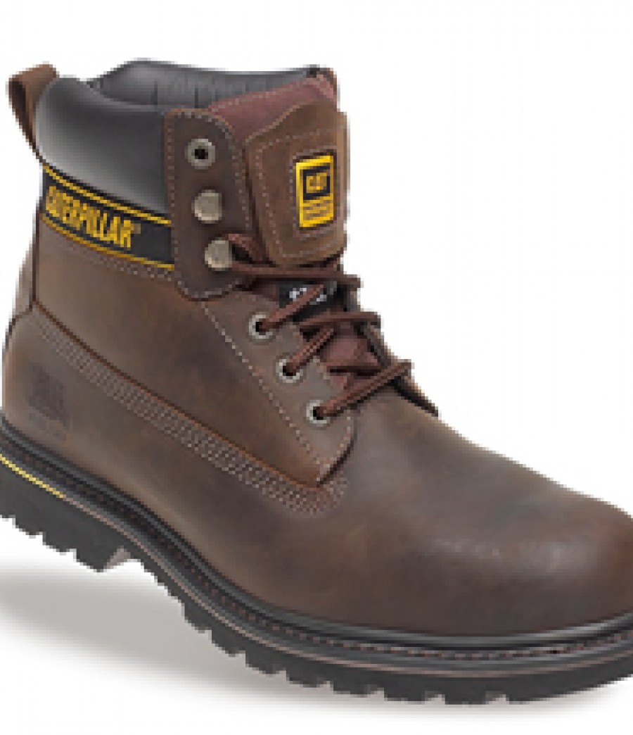 Caterpillar 7041 Holton Brown Leather Goodyear Welted Safety Boots 7041.